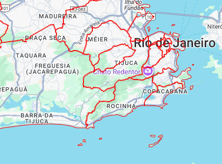 Mapa das Circunscrições